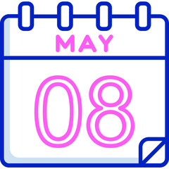 8 May Vector Icon Design