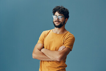 Person man looking portrait face confidence adult young smiling guy expression