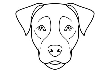 Dog head silhouette vector art illustration
