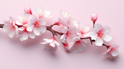 Cherry blossoms spring icon 3d