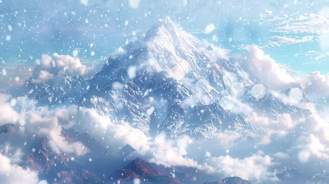 Snow mountains background