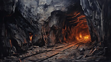 炭鉱の油絵_2