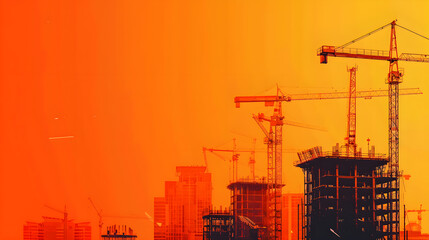 PPT background image construction theme