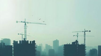 PPT background image construction theme