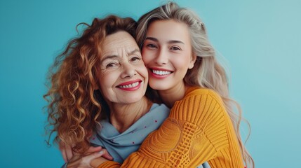 Mother and daughter affection  - obrazy, fototapety, plakaty