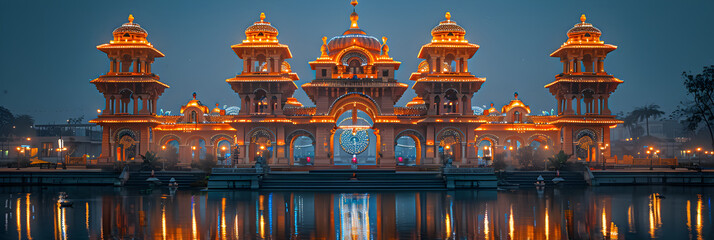 church of the savior on spilled blood,
Indian Temple at Night on Festival - obrazy, fototapety, plakaty