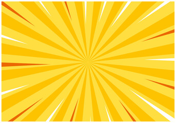 かっこいい集中線放射線背景11黄色