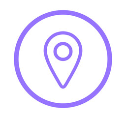 シンプルな紫色のマップマーク