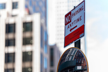 city street sign no parking