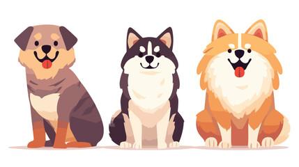 Pet dog icon 2d flat cartoon vactor illustration is