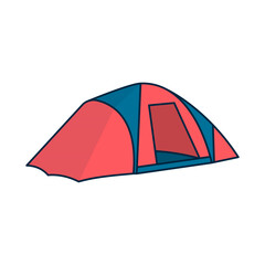 Camping Tent Flat Illustration Vector Icon EPS