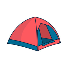 Camping Tent Flat Illustration Vector Icon EPS