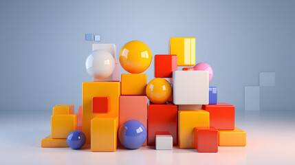 Obraz premium Subscription Advertising template 3d