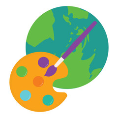 Collection of World Art Day Vector Elements for Templet Element Design Decoration