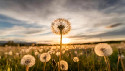 Foto op Plexiglas dandelion to sunset freedom to wish © Adrian