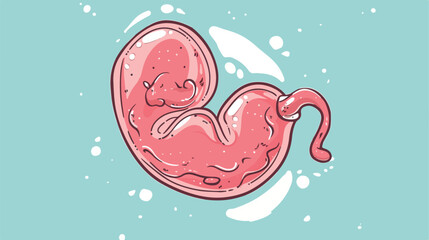 Placenta icon. Hand-drawn cartoon feminine health o