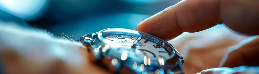 Close-up photo of a luxury watch.