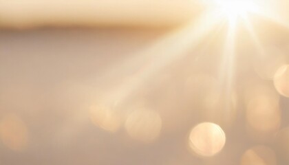white shiny glare from sunlight on beige background abstract nature photo with sunshine flare...