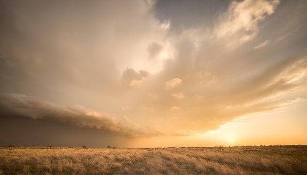 texas panhandle storm at sunset