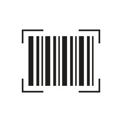 Barcode icon flat vector illustration.