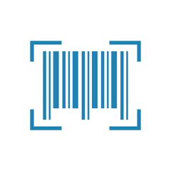 Barcode icon flat vector illustration.