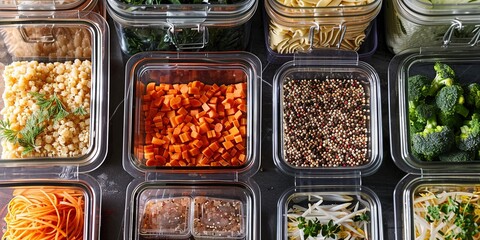 Food and Meal Prep Organization: Images showing meal planning, grocery shopping organization, and food storage.