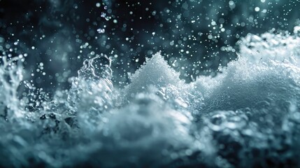 High-contrast, cinematic shot of baking soda being mixed in water, capturing the effervescence and immediate action against heartburn
