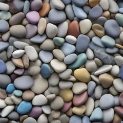 Fototapeta na wymiar Colored beach stones background. Colored beach stones illustration.