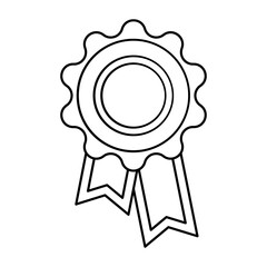 Medal Line Vector Icon , Winner , Reward , and Champion Outline Icon Element 