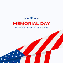 United State Memorial day design template