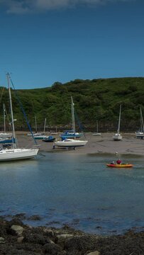 Solva, Pembrokeshire, Wales in vertical