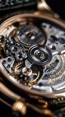 Close-up mechanical watches in the retro	