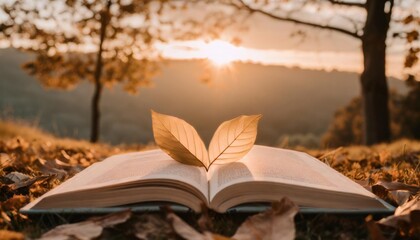 book literacy day tree leaves nature study generate ai