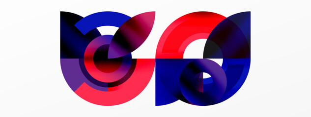 Circle geometric abstract vector background