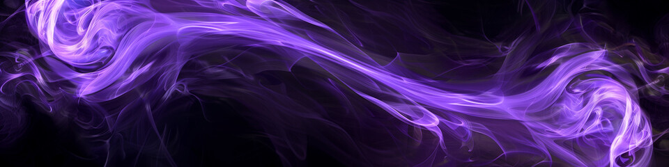 Fiery Flowing Purple Energy Pattern on a Black Background
