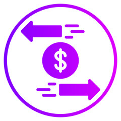 money gradient icon