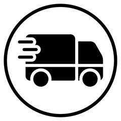fast delivery glyph icon