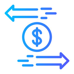 money gradient icon