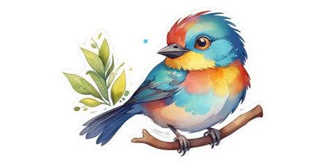 cute bird vector isolated