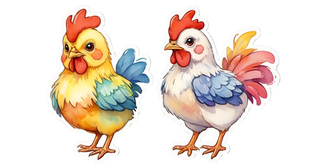 Fototapeta premium cute chicken vector isolated.