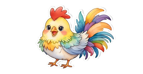 Fototapeta premium cute chicken vector isolated.