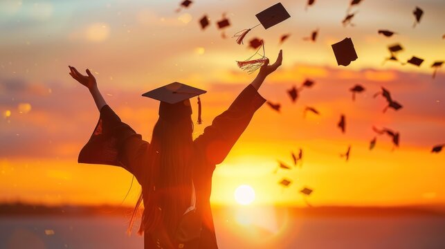 Education or graduation concept,Celebration Education Graduation Student Success Learning 