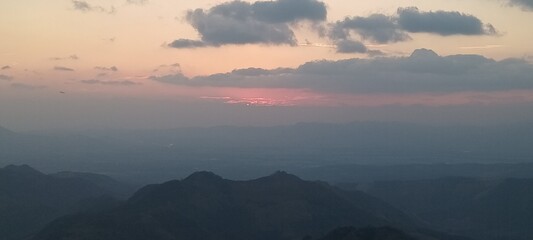 sunrise over the mountains