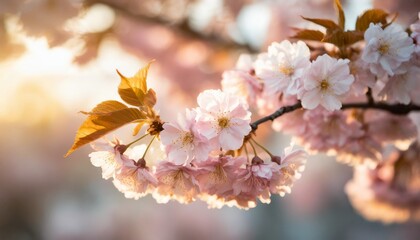 blossoming pink sakura beauty spring cherry floral nature branch flower background