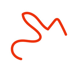 Orange abstract wavy lines vector