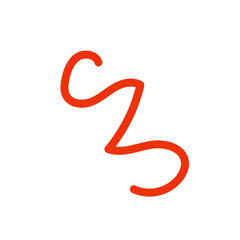 Orange abstract wavy lines vector