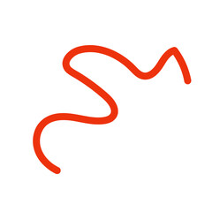 Orange abstract wavy lines vector