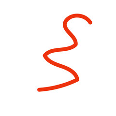 Orange abstract wavy lines vector