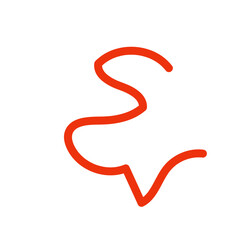 Orange abstract wavy lines vector