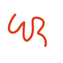 Orange abstract wavy lines vector